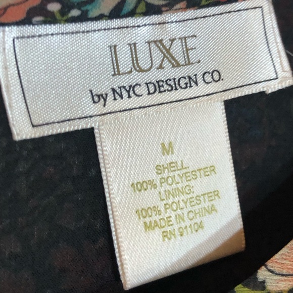 Tiered Mixed Print Ruffled Chiffon Sleeveless Top LUXE by NYC Design Co M - Picture 9 of 11